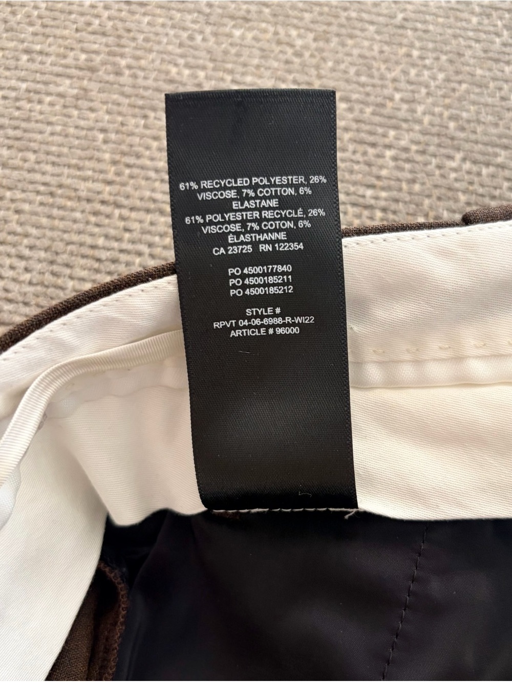 Aritzia Effortless Pant Wide Leg Women's Pants in Dark Brown - Picture 5 of 7
